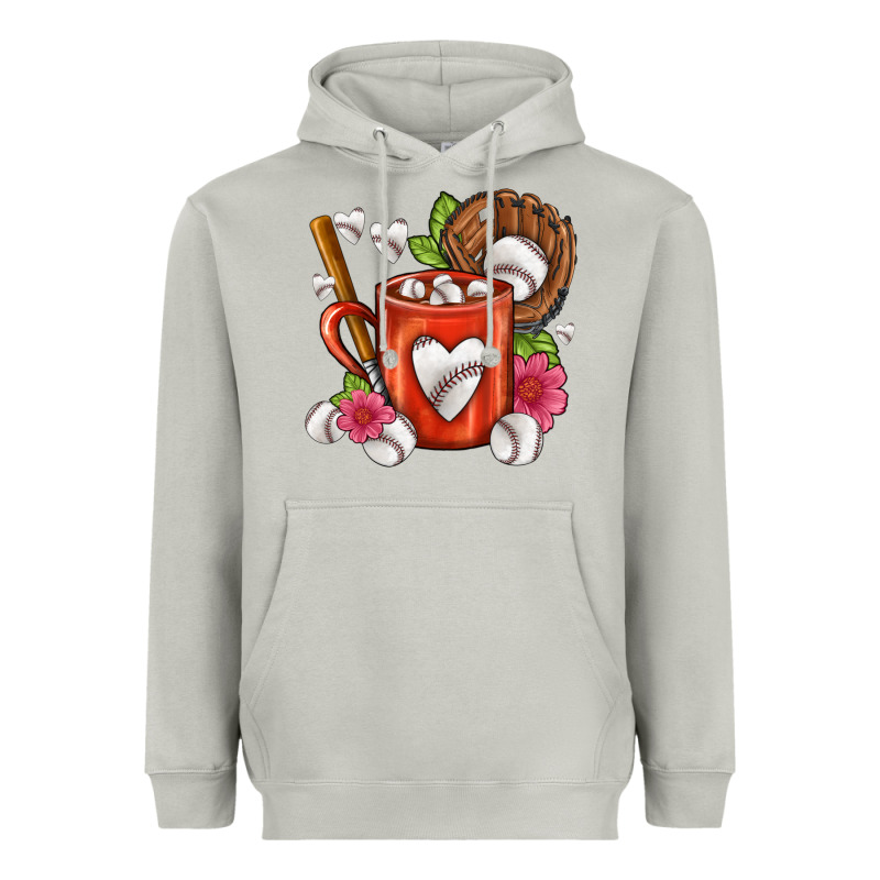 Baseball Coffee Cup Heavyweight Hoodie by FaDigitalArtStudio | Teevron