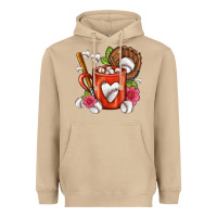 Mushroom Baseball Coffee cup Heavyweight Hoodie - FaDigitalArtStudio