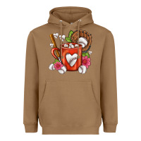 Toasted Coconut Baseball Coffee cup Heavyweight Hoodie - FaDigitalArtStudio