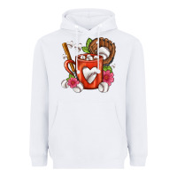 White Baseball Coffee cup Heavyweight Hoodie - FaDigitalArtStudio