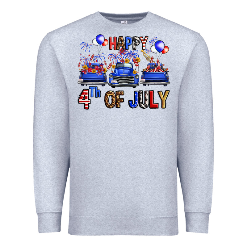 Western Truck Hello Fourth Of July America Premium Sweatshirt by FaDigitalArtStudio | Teevron