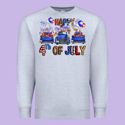 Western Truck Hello Fourth Of July America Premium Sweatshirt Designed By Fadigitalartstudio