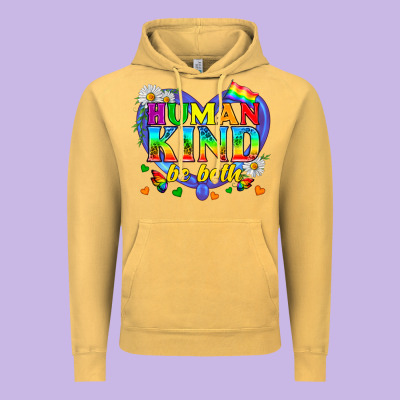 Lgbtq Pride Human Kind Be Both Vintage Hoodie Designed By Bundleandbundleshop