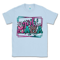 Dusty Blue leopard camo girl mama Mother's Day Classic Tee - LillyAllenDesigns