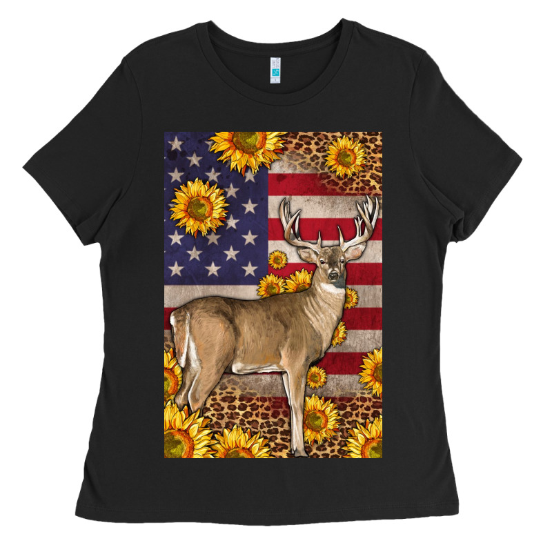 Western American Deer Ladies Tee by LillyAllenDesigns | Teevron