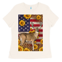 Bone Western American Deer Ladies Tee - LillyAllenDesigns