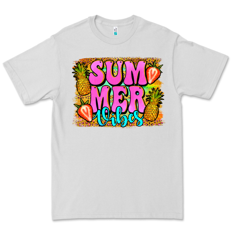 Summer Vibes Leopard Background Premium Tee by Jasminsmagicworld | Teevron