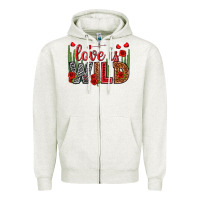 Oatmeal Heather Love is wild Valentine's Day Zipper Hoodie - HowdyJamesFarm