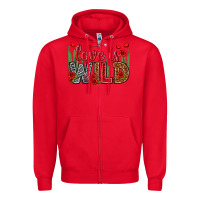 Red Love is wild Valentine's Day Zipper Hoodie - HowdyJamesFarm