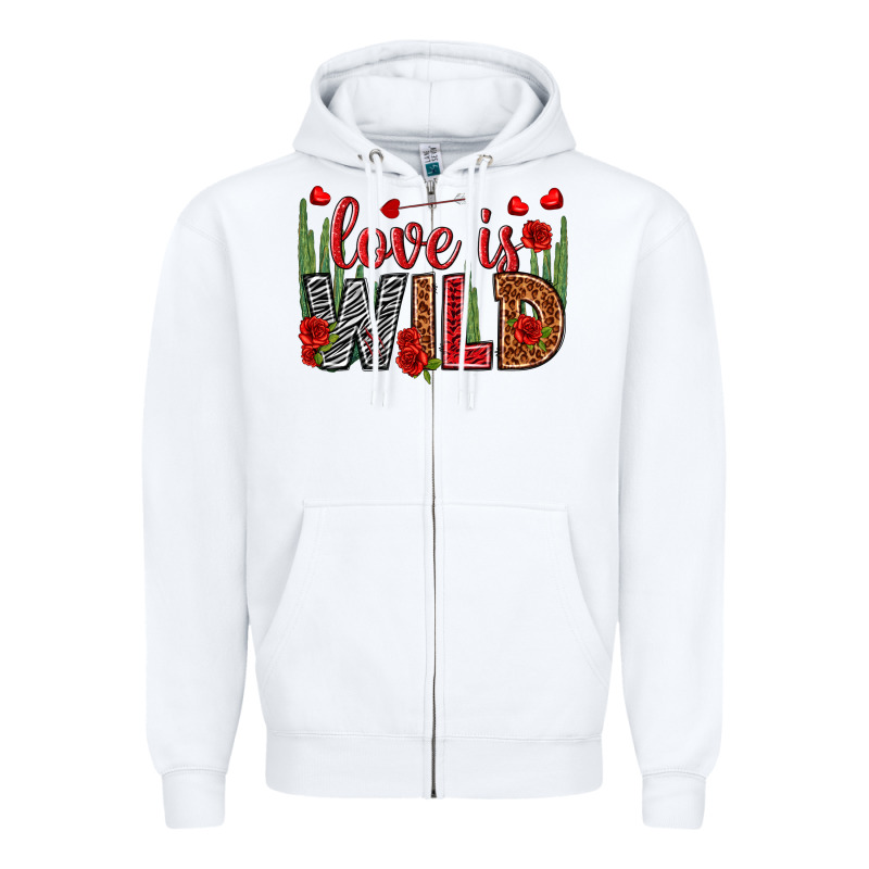 Love Is Wild Valentine's Day Zipper Hoodie by HowdyJamesFarm | Teevron