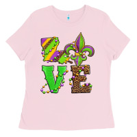 Bubblegum Pink love mardi gras Ladies Tee - Jasminsmagicworld