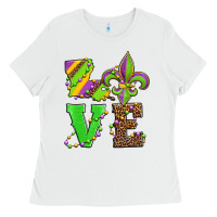 White love mardi gras Ladies Tee - Jasminsmagicworld