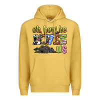 Antique Gold Easter Day Oh he loves us Premium Hoodie - OliviaCreatesArt