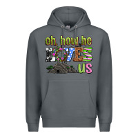 Rock Easter Day Oh he loves us Premium Hoodie - OliviaCreatesArt