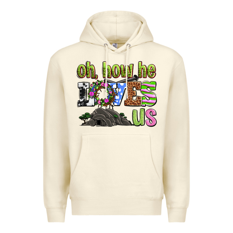 Easter Day Oh He Loves Us Premium Hoodie by OliviaCreatesArt | Teevron