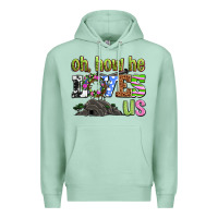 Seafoam Easter Day Oh he loves us Premium Hoodie - OliviaCreatesArt