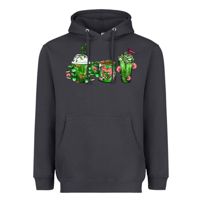 Cactus Lover Cactus Coffee Cups Heavyweight Hoodie by FaDigitalArtStudio | Teevron