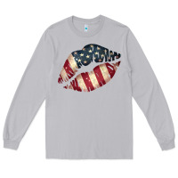 Moon Dust Vintage American Flag Lips Long Sleeve Tee - Bettercallsaul