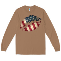 Toasted Coconut Vintage American Flag Lips Long Sleeve Tee - Bettercallsaul