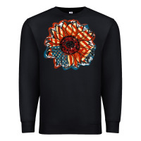 Black American Flag sunflower 4th of july Premium Sweatshirt - FaDigitalArtStudio