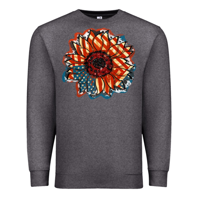 American Flag Sunflower 4th Of July Premium Sweatshirt by FaDigitalArtStudio | Teevron