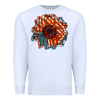 White American Flag sunflower 4th of july Premium Sweatshirt - FaDigitalArtStudio