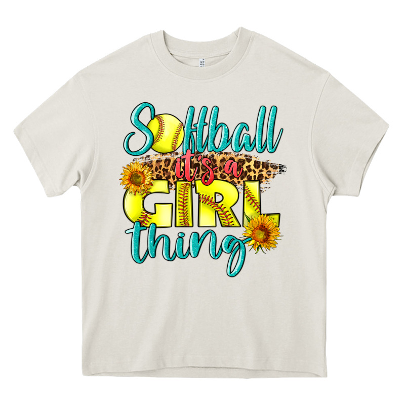 Softball It's A Girl Thing Heavy Core Tee by LillyAllenDesigns | Teevron