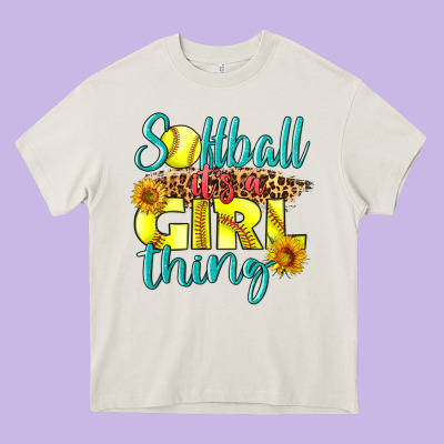 Softball It's A Girl Thing Heavy Core Tee Designed By Lillyallendesigns