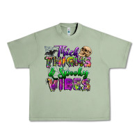 Oil Green thick thighs and spooky vibes Urban Heavy Tee - BundleAndBundleShop