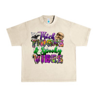 Thick Thighs And Spooky Vibes Urban Heavy Tee | Teevron