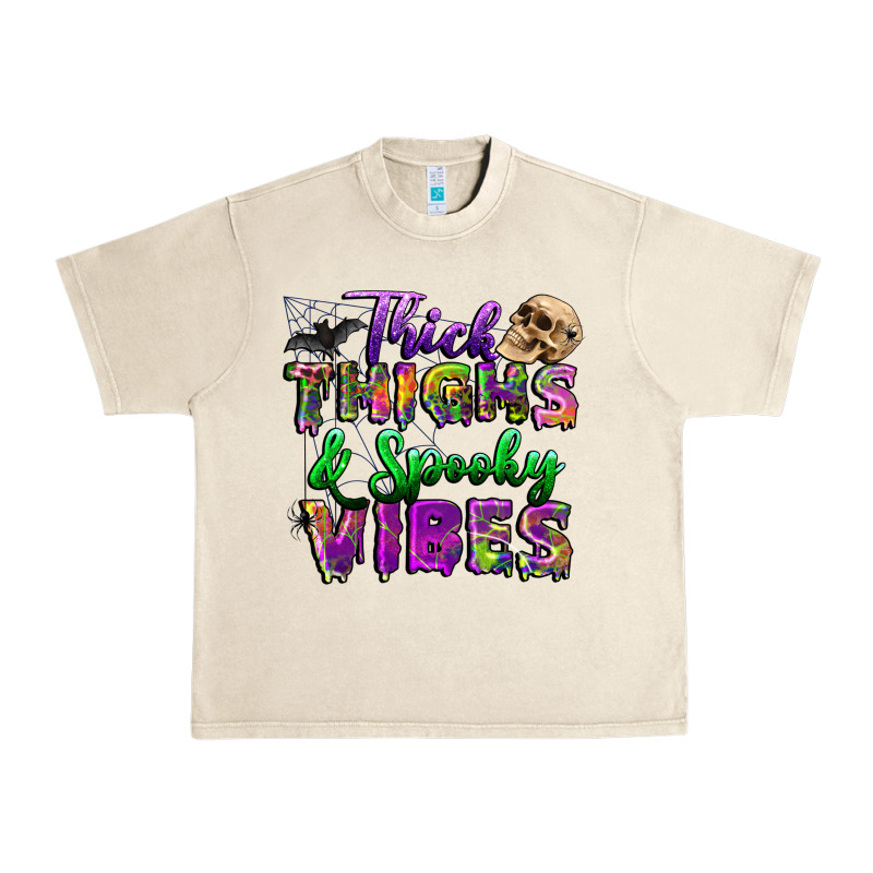 Thick Thighs And Spooky Vibes Urban Heavy Tee by BundleAndBundleShop | Teevron