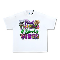 White thick thighs and spooky vibes Urban Heavy Tee - BundleAndBundleShop