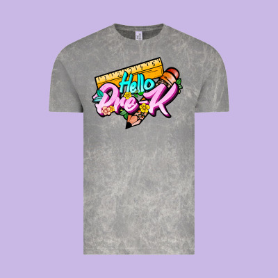 Hello Pre K Vintage Tee Designed By Jahusdesignshop