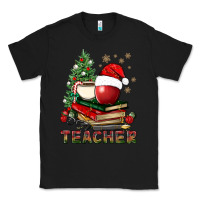 Black Teacher With Christmas Tree Classic Tee - BundleAndBundleShop