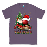 Lavender Teacher With Christmas Tree Classic Tee - BundleAndBundleShop