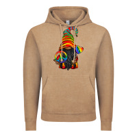 Vintage Coffee LGBTQ+ Pride Gnome With Candy Vintage Hoodie - BundleAndBundleShop