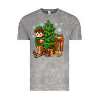 Cloud Rock Christmas Elf With Gift Vintage Tee - BundleAndBundleShop