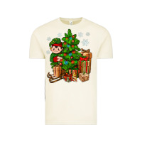Vintage Arctic Christmas Elf With Gift Vintage Tee - BundleAndBundleShop