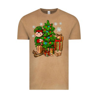Vintage Camel Christmas Elf With Gift Vintage Tee - BundleAndBundleShop
