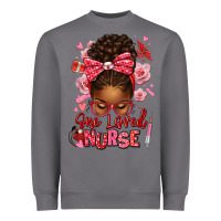 Storm one loved nurse afro messy bun Heavyweight Sweatshirt - texasbilliewilder