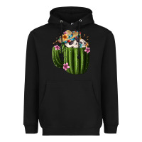 Black Day Of The Dead Mexican Cactus Heavyweight Hoodie - FaDigitalArtStudio
