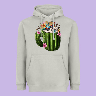 Day Of The Dead Mexican Cactus Heavyweight Hoodie Designed By Fadigitalartstudio