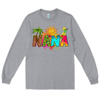 Heather Grey summer nana Long Sleeve Tee - RanaPortraitStore