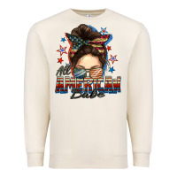 Sandshell american babe messy bun Premium Sweatshirt - FaDigitalArtStudio