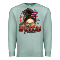 Seafoam american babe messy bun Premium Sweatshirt - FaDigitalArtStudio