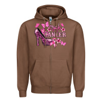 Chestnut Crush Cancer with high heels Cancer Awareness Zipper Hoodie - HowdyJamesFarm