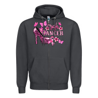 Smoke Crush Cancer with high heels Cancer Awareness Zipper Hoodie - HowdyJamesFarm