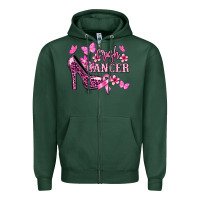 Sports Green Crush Cancer with high heels Cancer Awareness Zipper Hoodie - HowdyJamesFarm
