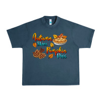 Midnight Navy Autumn Skies Pumpkin Pies Urban Heavy Tee - BundleAndBundleShop