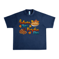 Navy Autumn Skies Pumpkin Pies Urban Heavy Tee - BundleAndBundleShop